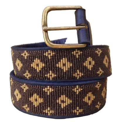 Handcrafted Maasai Belt - Brown Luxury