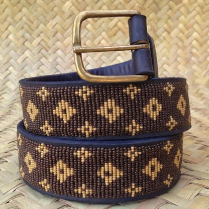 Handcrafted Maasai Belt - Brown Luxury