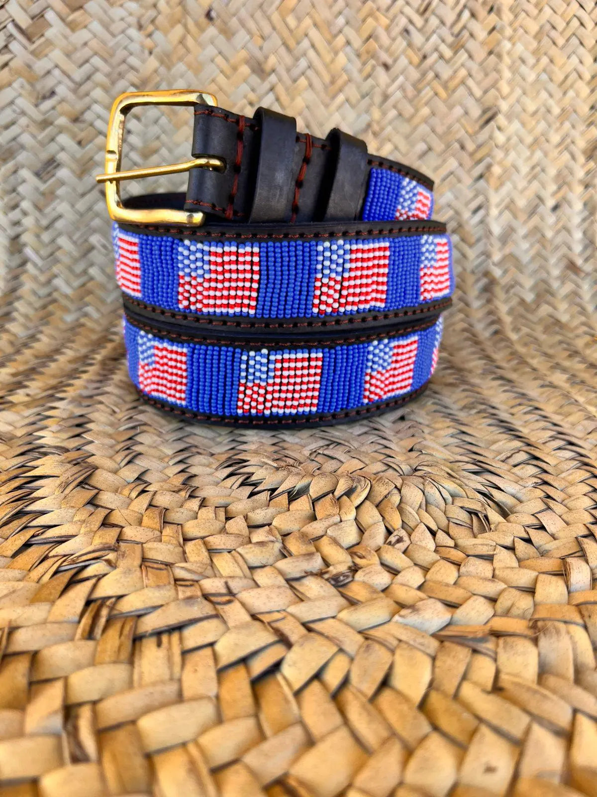 Handcrafted Maasai Belt - US Flag