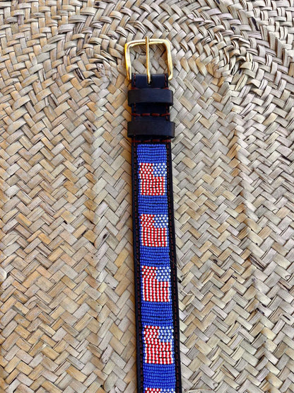 Handcrafted Maasai Belt - US Flag