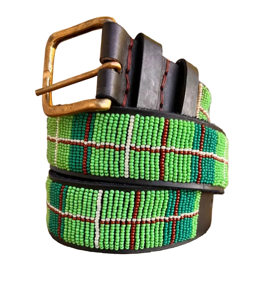 Handcrafted Maasai Belt - Classic Green