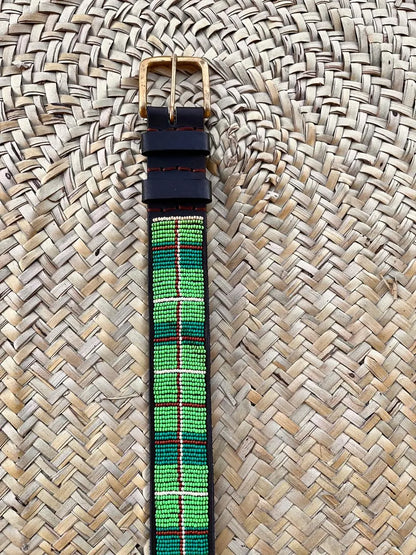 Handcrafted Maasai Belt - Classic Green