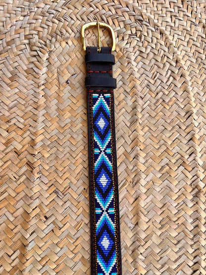 Handcrafted Maasai Belt - Navy Blue Native