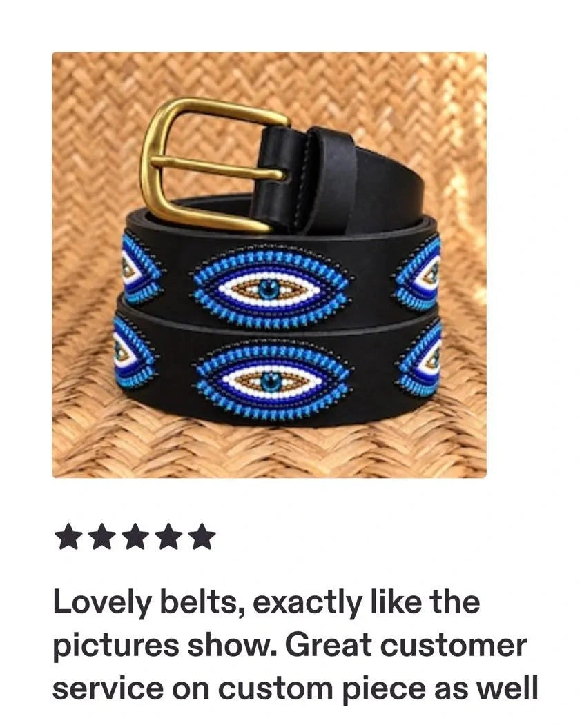 Handcrafted Maasai Belt - Nazar Belt