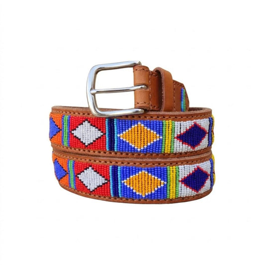 Handcrafted Maasai Belt - Colorful Geometric