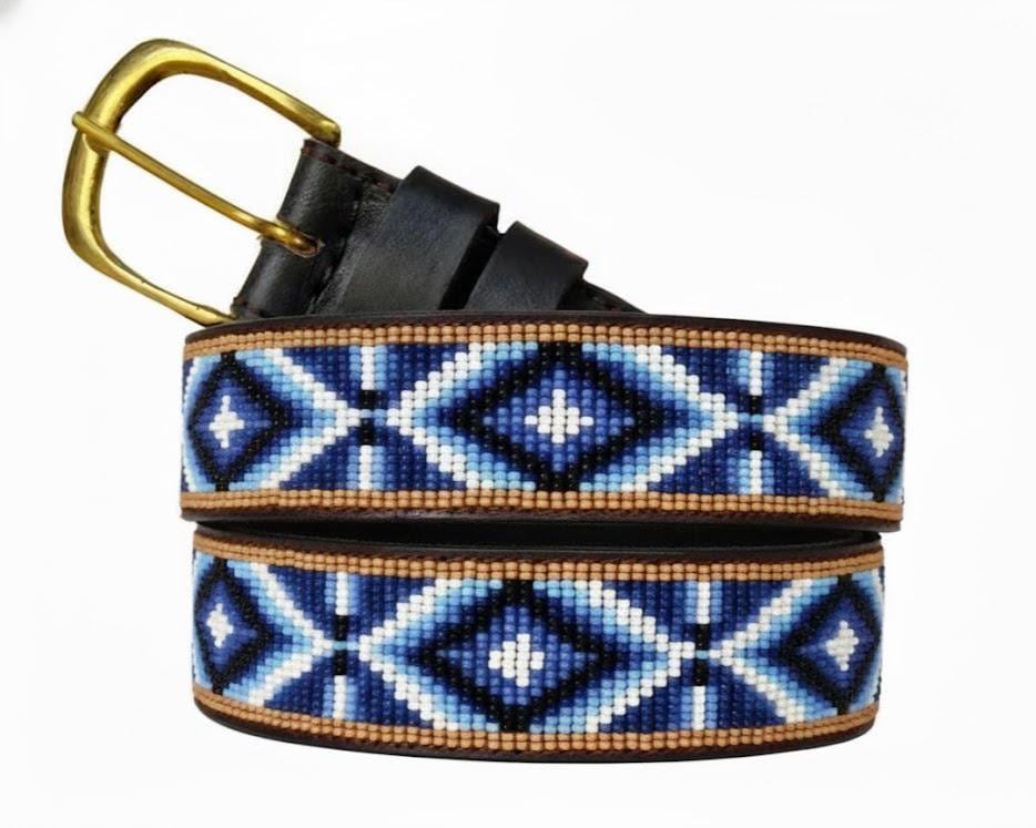 Handcrafted Maasai Belt - Navy Blue Native