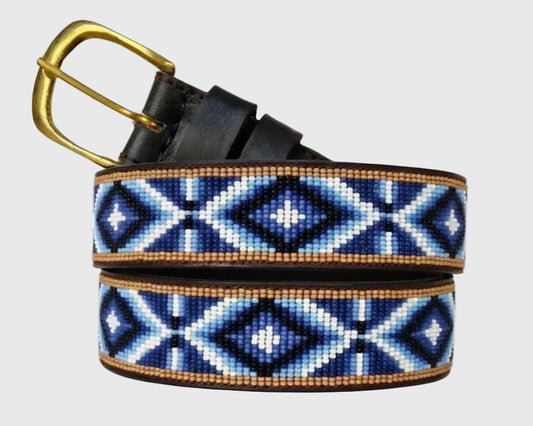 Handcrafted Maasai Belt - Navy Blue Native