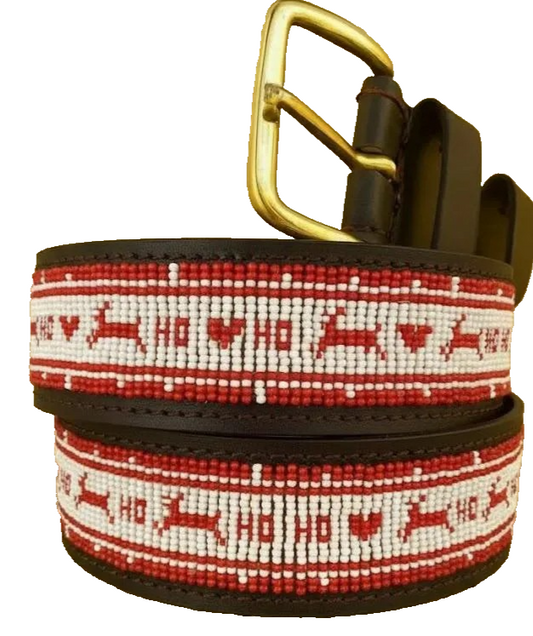 Handcrafted Maasai Belt - Red Reindeer