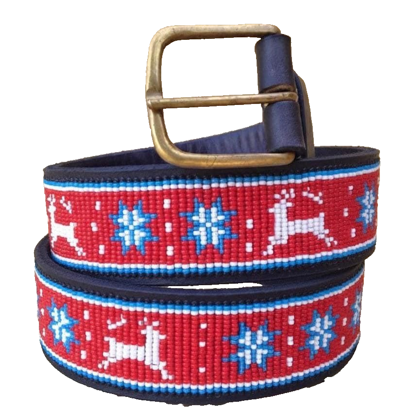Handcrafted Maasai Belt - Christmas Reindeer