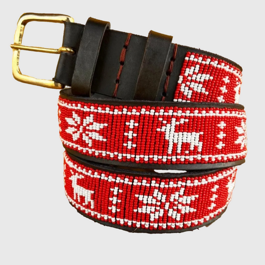 Handcrafted Maasai Belt - White Reindeer